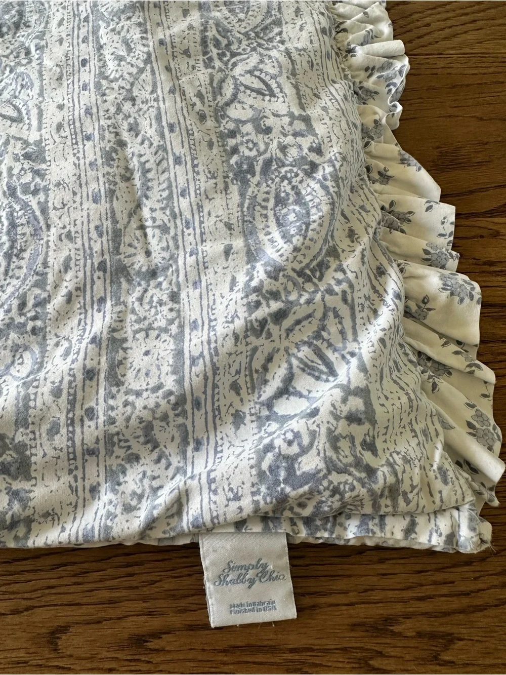 Simply Shabby Chic Reversible 100% Cotton Ruffle Edge Comforter Full XL